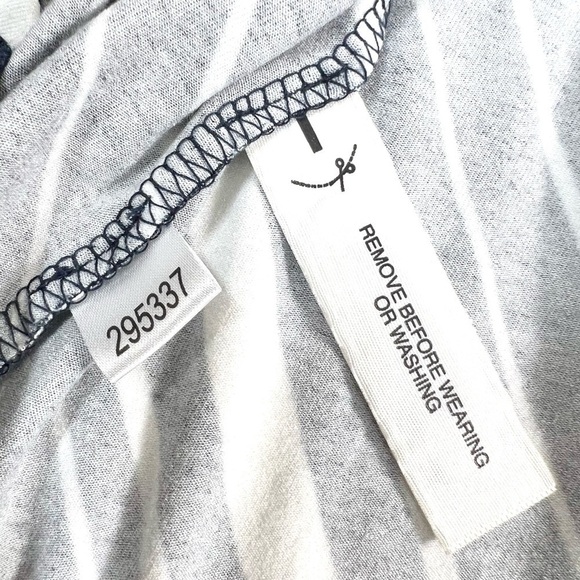 ANN TAYLOR Women’s V Neck Blue White Stripe Sleeveless Maxi Knit Dress Size XS - Picture 9 of 12